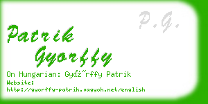 patrik gyorffy business card